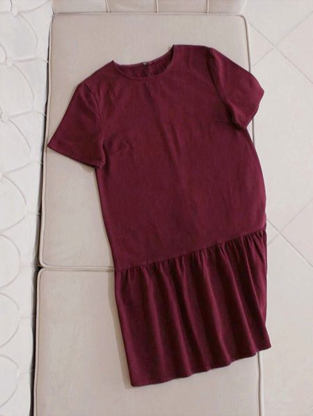 پیراهن زرشکی H&M