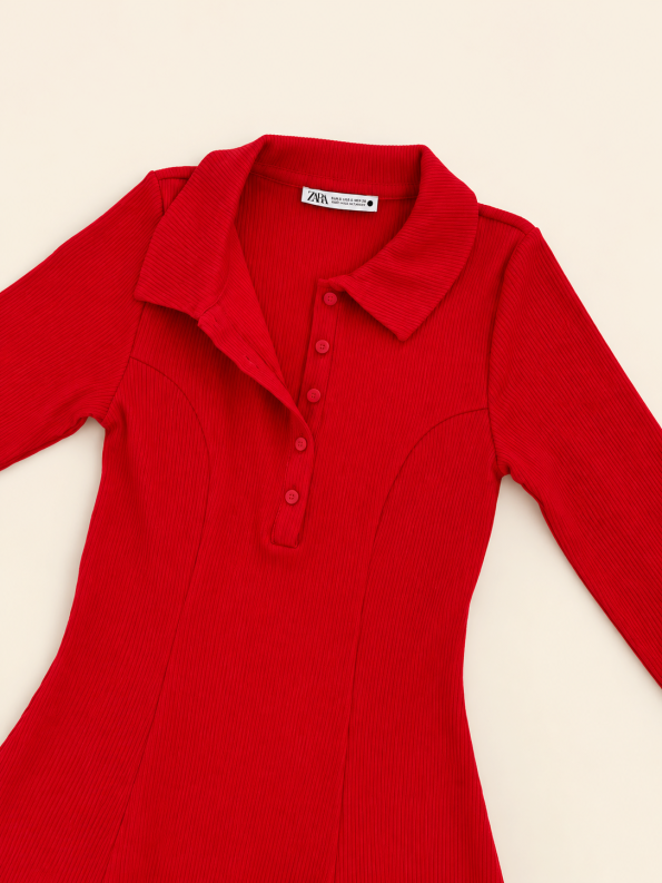 file_0000000026d881f4a07ba9290cbfa324 پیراهن یقه دار Zara