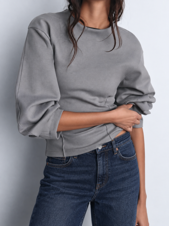بلوز اندامی آستین بالونی Zara