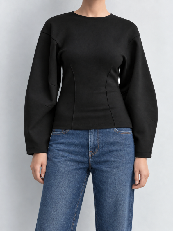 بلوز اندامی آستین بالونی Zara